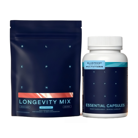 Blueprint Longevity Mix + Essential Capsules Bundle